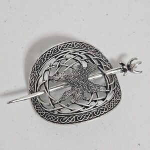 New Viking Nordic Celtic Knots Silver Slide Hairpins Hair Stick Scottish